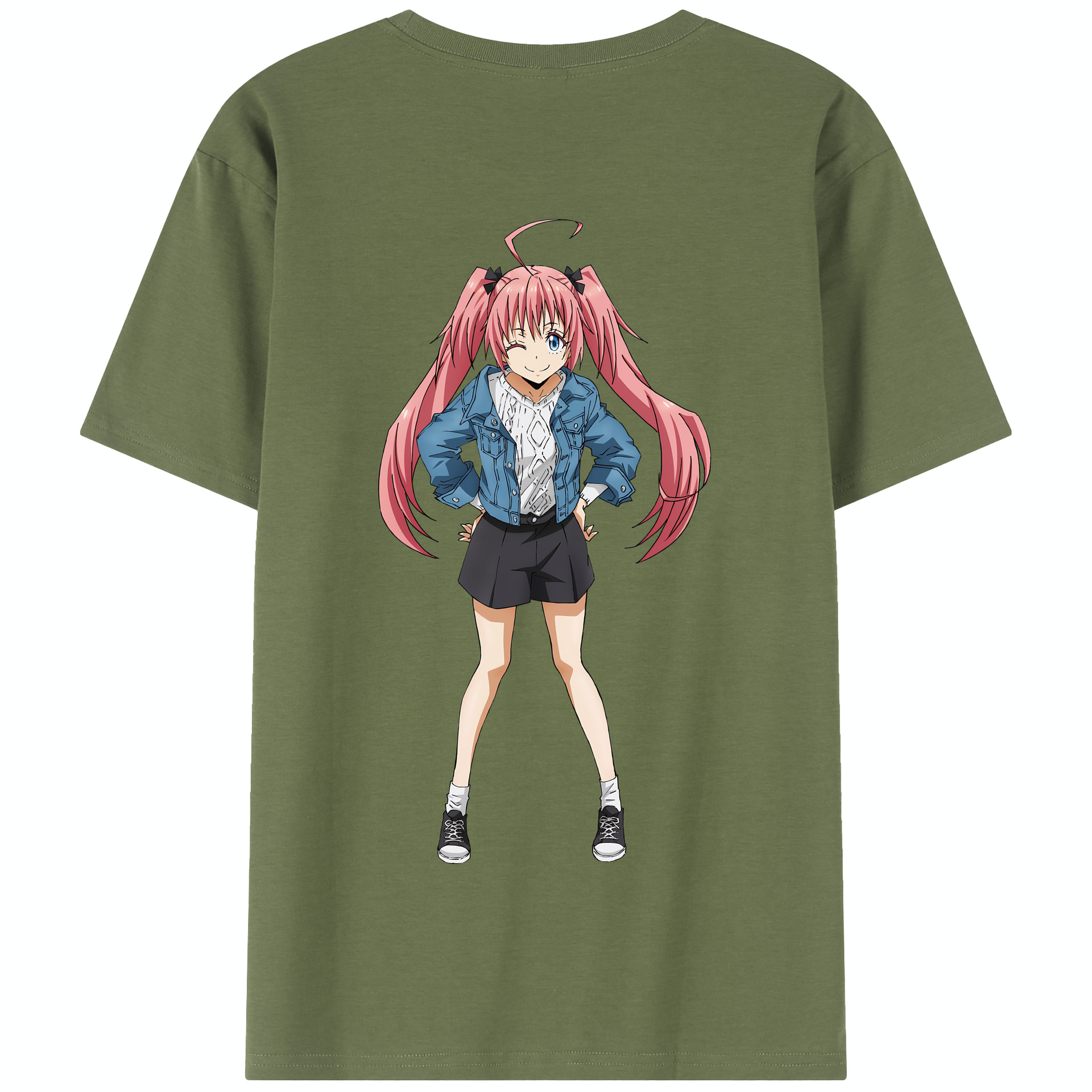 （画像用） 転スラ Regarding Reincarnated to Slime 綿100％半袖Tシャツ（背面プリント）